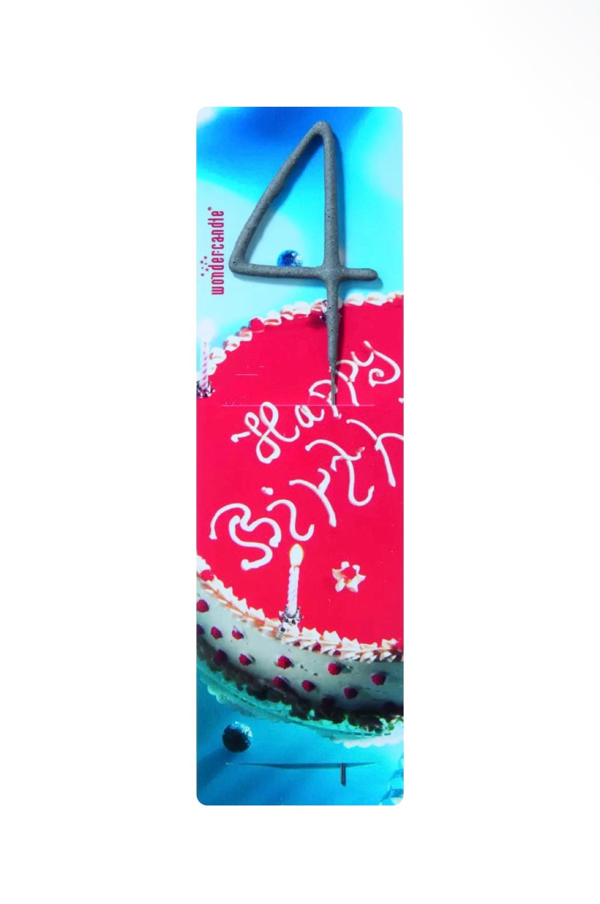 Happy Birthday Wunderkerze Zahl 4