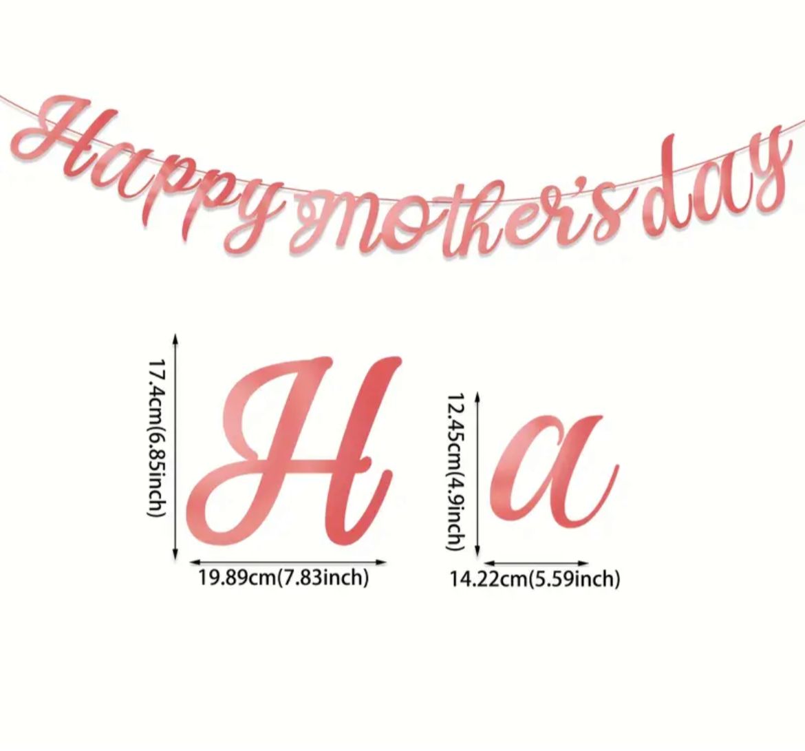 "Happy Mother's day" Banner, rosa