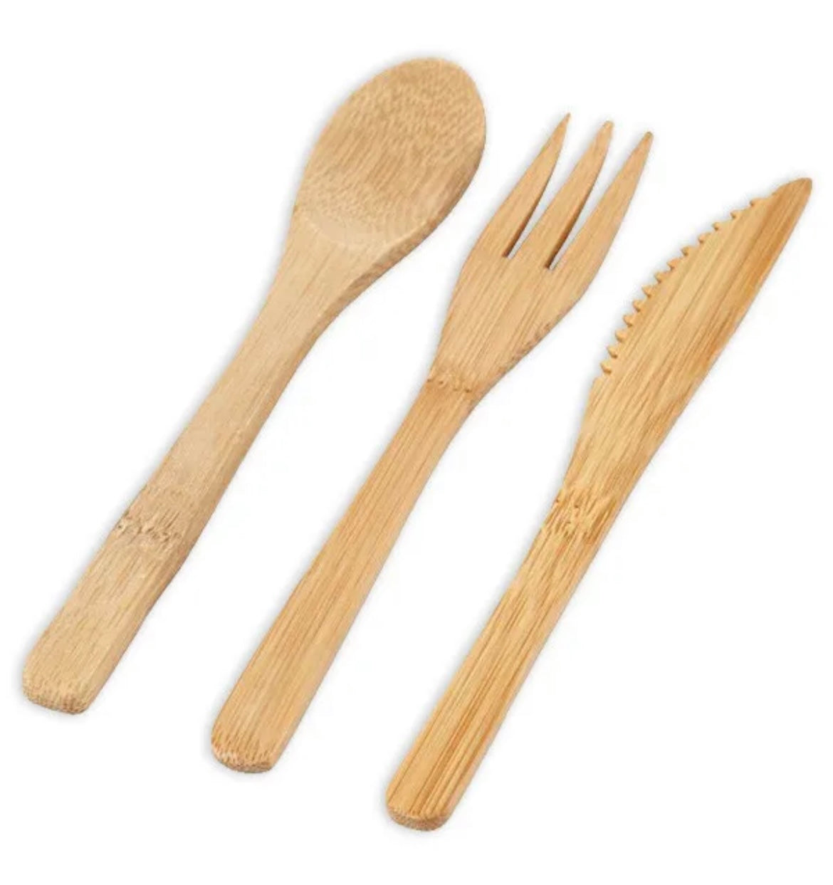 Bamboo cutlery, set of 3