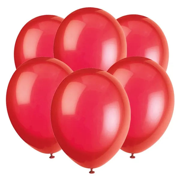 Latex balloons red - pack of 10