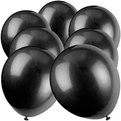 Latex balloons black - pack of 50