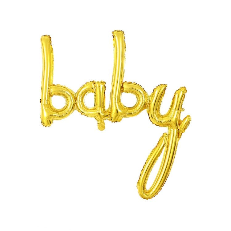 Foil balloon baby - gold