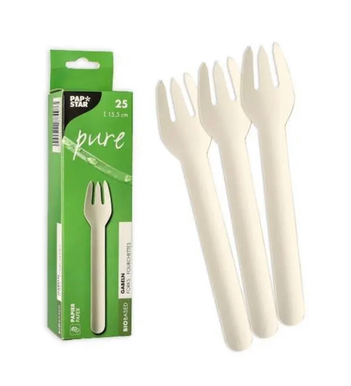 Sturdy Paper Disposable Forks Pack of 25