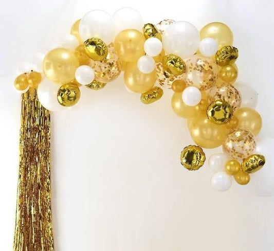 Balloon garland - white-gold