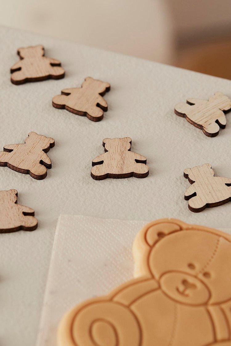 Wooden teddy bear confetti 13g