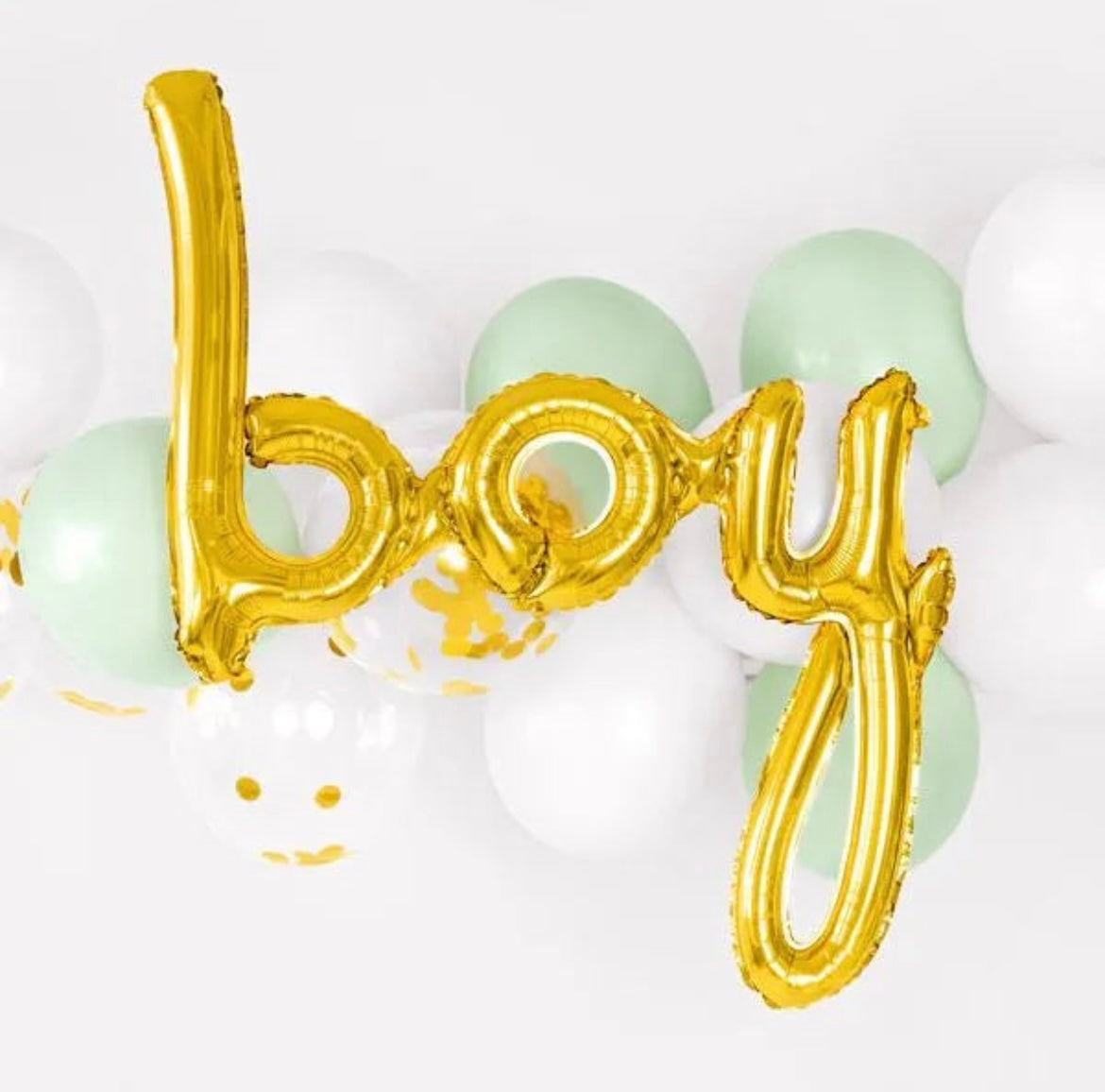 Foil balloon boy - gold