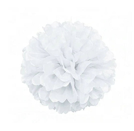 Puff ball white, hanging decoration