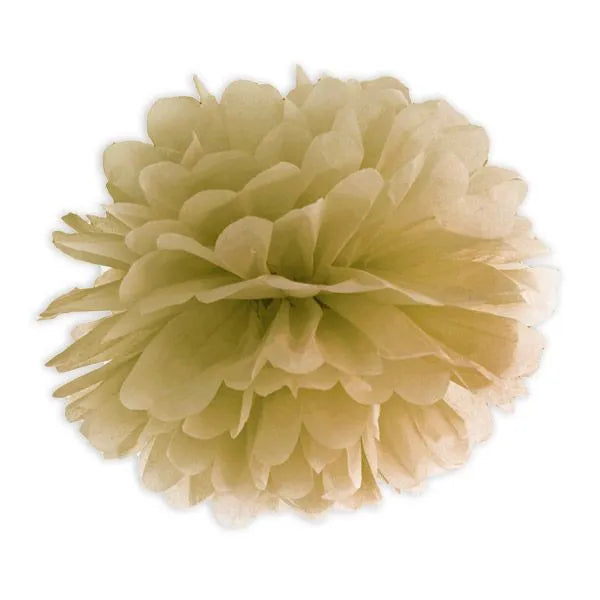 Do-it-yourself golden paper pom-pom