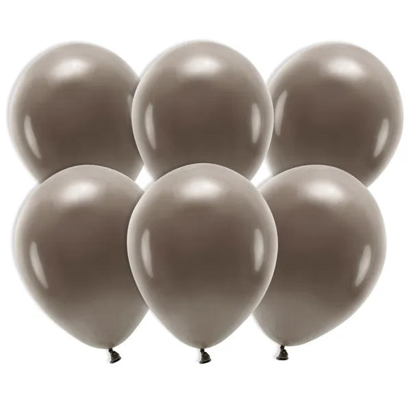 Braune Latexballons, biologisch abbaubar - 10 Stück