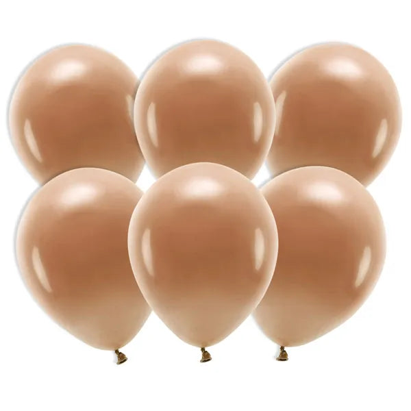 Latexballons braun, biologisch abbaubar - 10er Pack