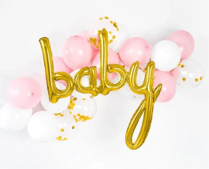 Foil balloon baby - gold