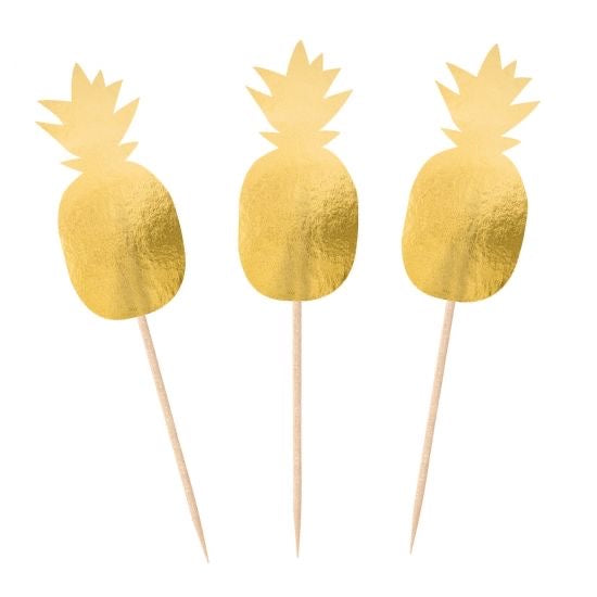 Dekopicker Ananas - 20er Pack