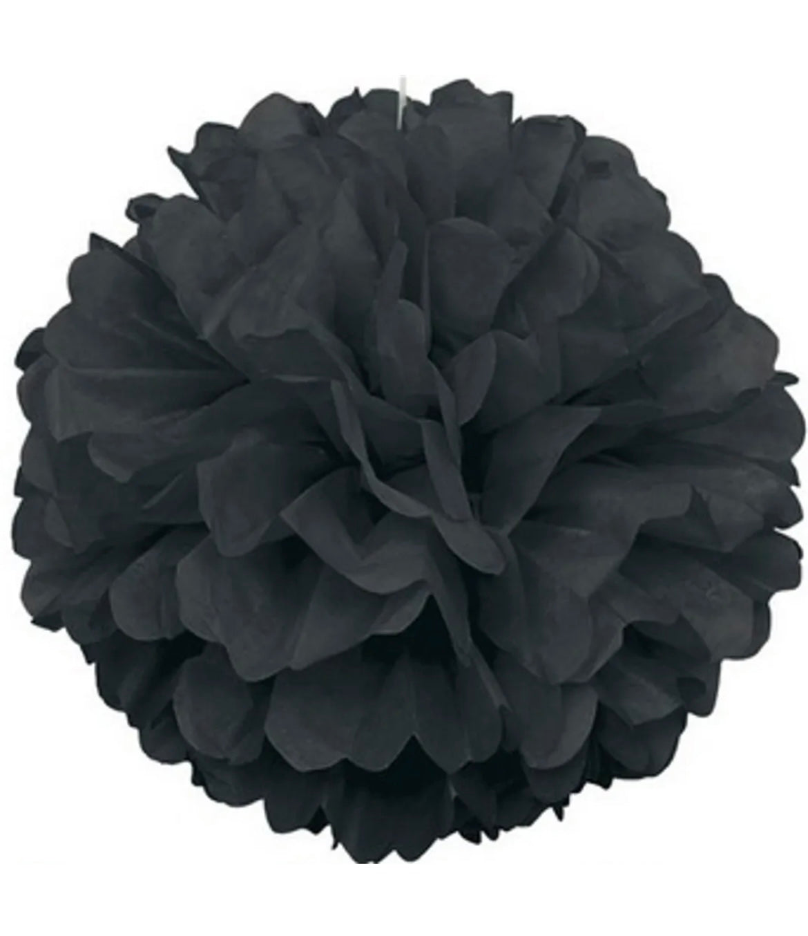 Puff ball black, hanging decoration