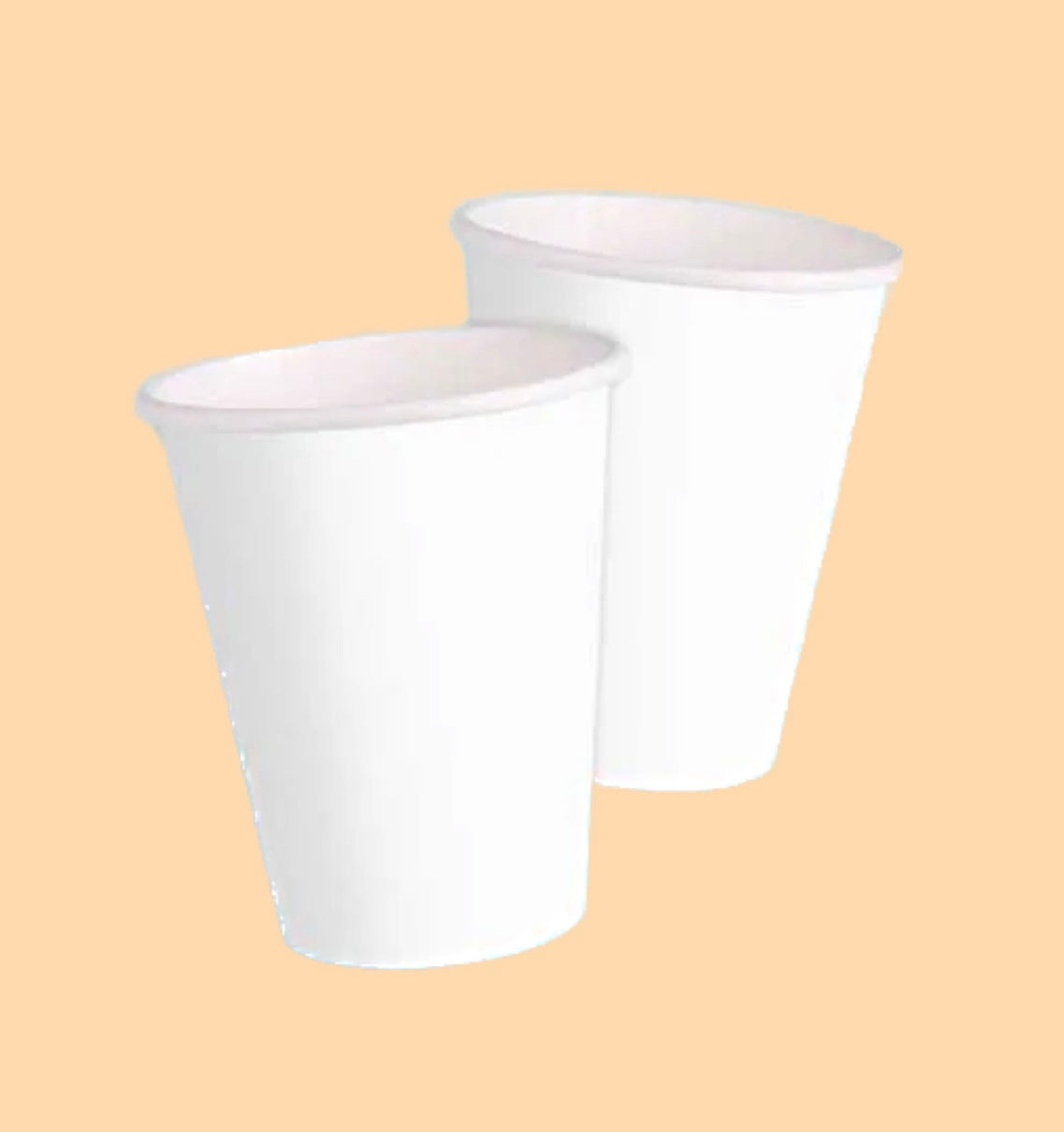 single color mug white, cardboard - 8 pieces