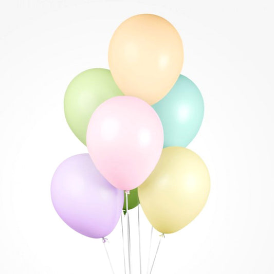 Latexballons, pastellfarben gemischt - 10 Stück